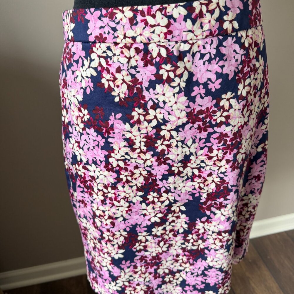 J. Crew Floral Pencil Skirt - Pink and Navy - Picture 5 of 7
